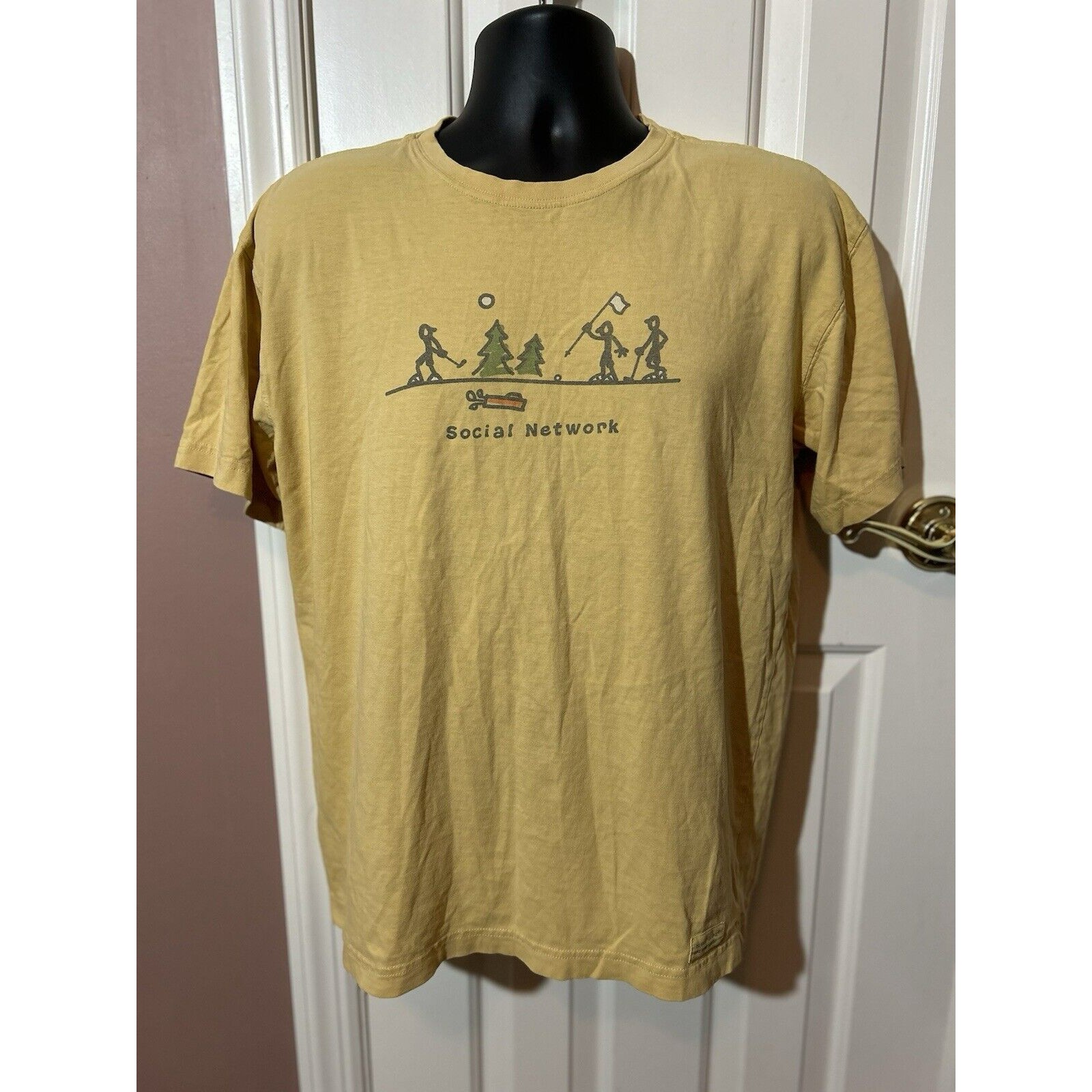 Life Is Good Crusher T Shirt Mens Medium Social Network Golf